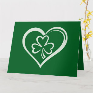 Saint Patrick's Day Funny Shamrock Heart Irish  Card