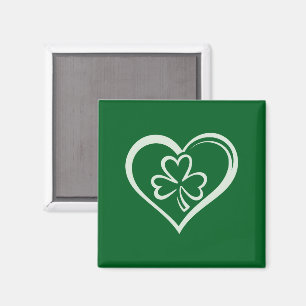Saint Patrick's Day Funny Shamrock Heart Irish Magnet