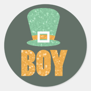 Saint Patrick's Day Gender Reveal Stickers (Boy)