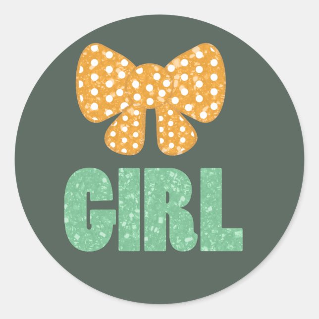 Saint Patrick's Day Gender Reveal Stickers (Girl) (Front)