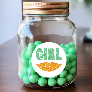 Saint Patrick's Day Gender Reveal Stickers (Girl)