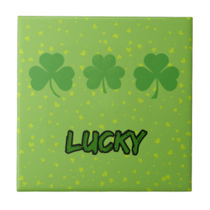 Saint Patrick's Day, Green Clovers, Lucky Clovers Tile