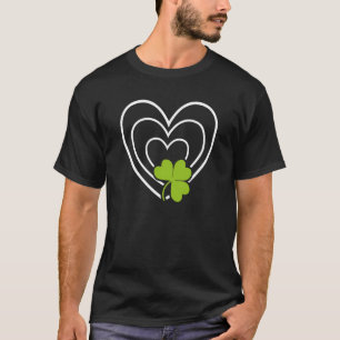 Saint Patrick's Day Green Heart Lucky Charm Paddy' T-Shirt
