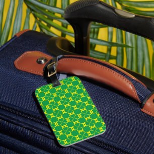 Saint Patrick's Day green shamrock Luggage Tag