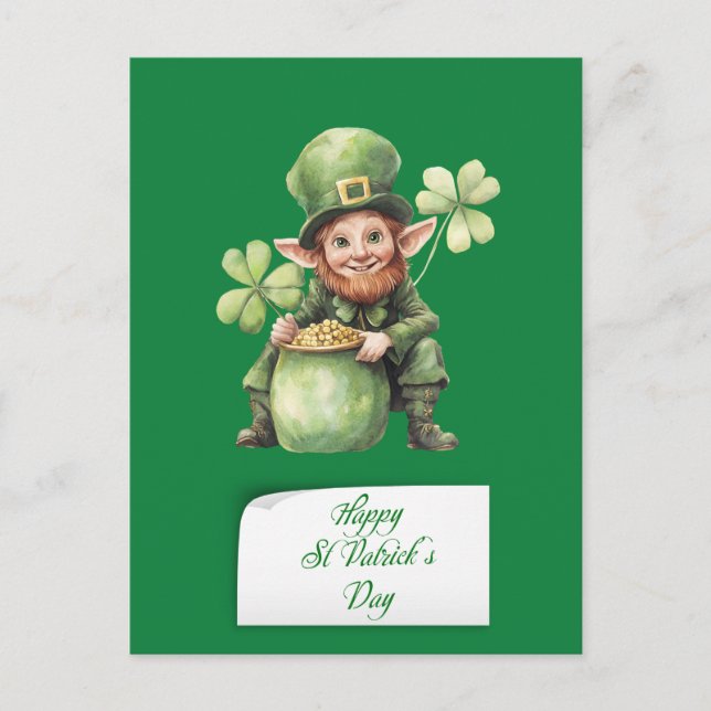 Saint Patrick's Day Holiday Postcard (Front)