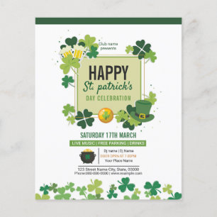 Saint Patricks Day Invitation Flyer