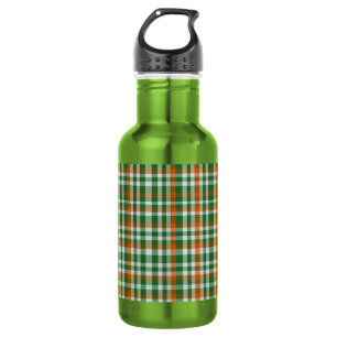 Saint Patrick's day Ireland Flag coloured gingham 532 Ml Water Bottle