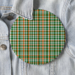 Saint Patrick's day Ireland Flag coloured gingham 6 Cm Round Badge