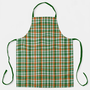 Saint Patrick's day Ireland Flag coloured gingham Apron