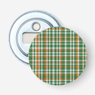 Saint Patrick's day Ireland Flag coloured gingham Bottle Opener