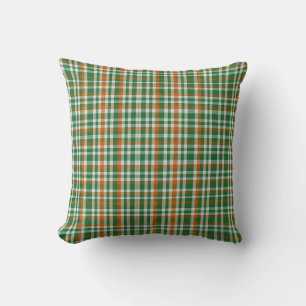 Saint Patrick's day Ireland Flag coloured gingham Cushion