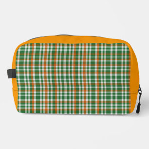 Saint Patrick's day Ireland Flag coloured gingham Dopp Kit