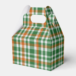 Saint Patrick's day Ireland Flag coloured gingham Favour Box
