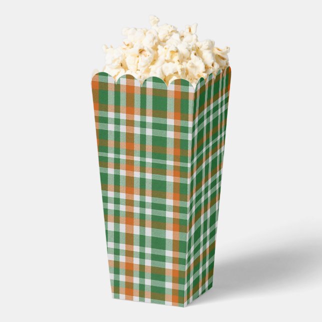  Saint Patrick's day Ireland Flag coloured gingham Favour Box (Popped)