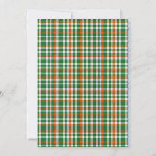  Saint Patrick's day Ireland Flag coloured gingham Holiday Card