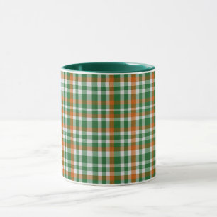 Saint Patrick's day Ireland Flag coloured gingham Mug