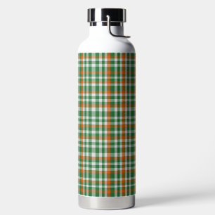Saint Patrick's day Ireland Flag coloured gingham Water Bottle