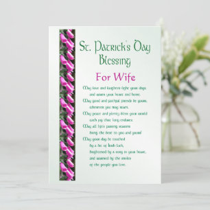 Saint Patricks Day Irish Blessing for Wife Holiday