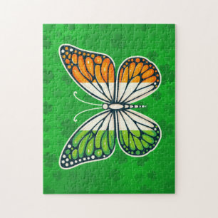 Saint Patrick's Day Irish butterfly Jigsaw Puzzle