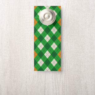 Saint Patrick's Day Irish colored argyle Door Hanger