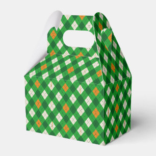 Saint Patrick's Day Irish colored argyle Favour Box