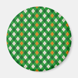  Saint Patrick's Day Irish colored argyle Magnet