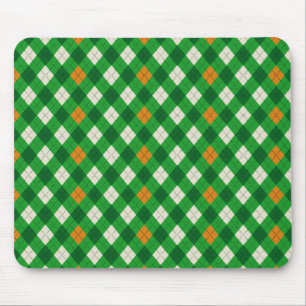 Saint Patrick's Day Irish colored argyle Mouse Pad