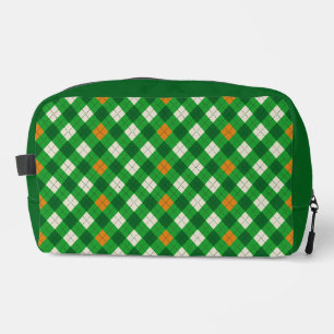 Saint Patrick's Day Irish coloured argyle Dopp Kit