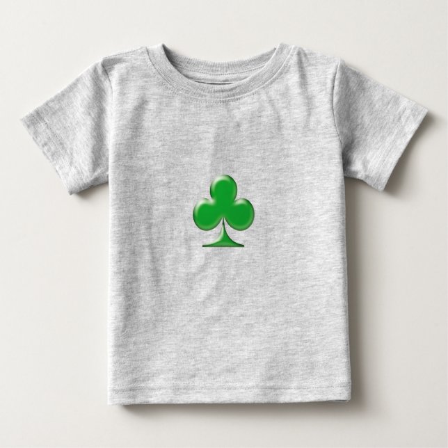 Saint Patrick's Day Irish Green Clover Shamrock Baby T-Shirt (Front)