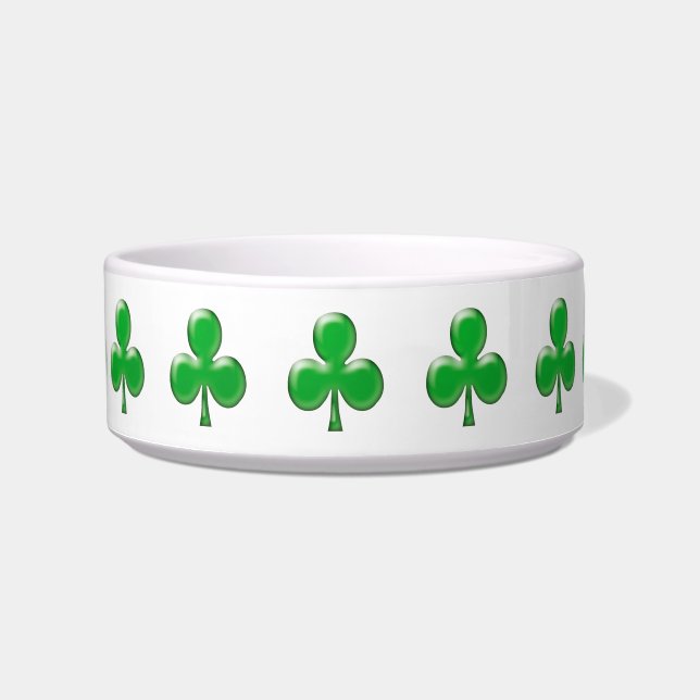 Saint Patrick's Day Irish Green Clover Shamrock Bowl (Front)