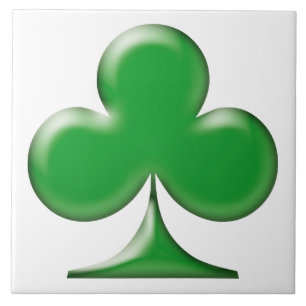 Saint Patrick's Day Irish Green Clover Shamrock Ceramic Tile