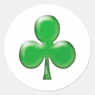 Saint Patrick's Day Irish Green Clover shamrock Classic Round Sticker