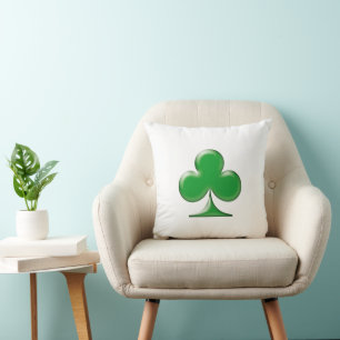 Saint Patrick's Day Irish Green Clover Shamrock Cushion