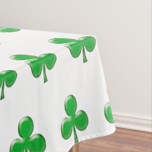 Saint Patrick's Day Irish Green Clover Shamrock Tablecloth