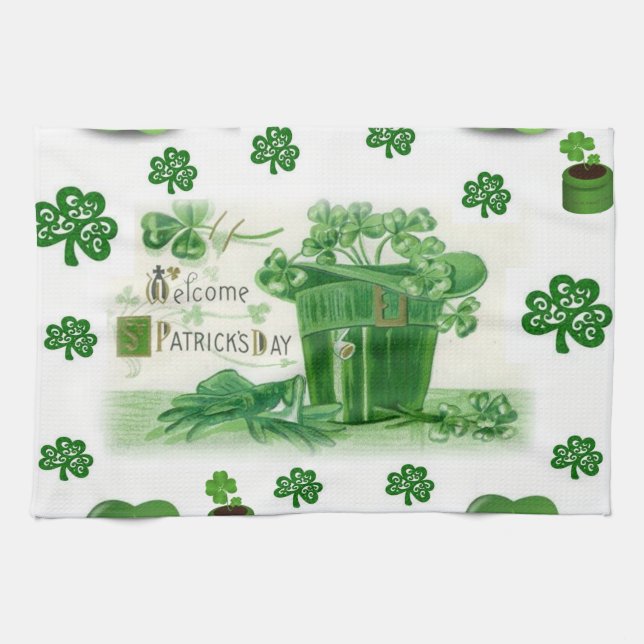 Saint Patrick's Day Kitchen Hand Towel (Horizontal)