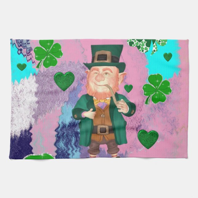 Saint Patrick's Day Kitchen Hand Towel (Horizontal)