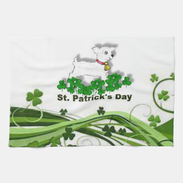 Saint Patrick's Day Kitchen Hand Towel (Horizontal)