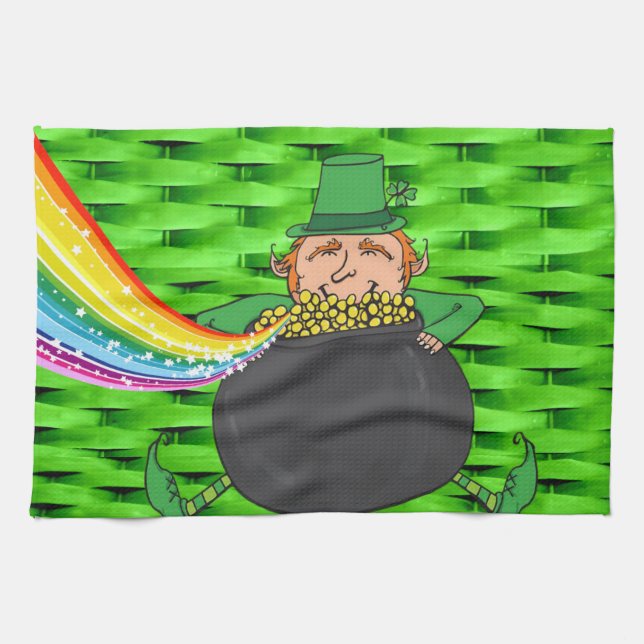 Saint Patrick's Day Kitchen Hand Towel (Horizontal)