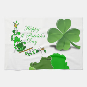 Saint Patrick's Day Kitchen Hand Towel