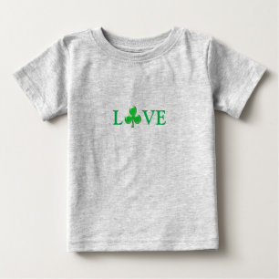 Saint Patrick's Day Love Green Clover Shamrock Baby T-Shirt