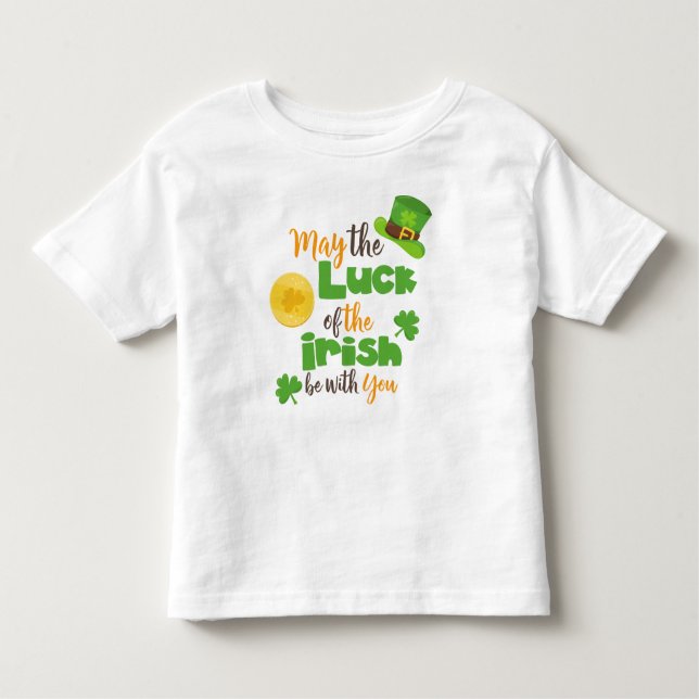 Saint Patrick's Day, Luck Of The Irish, Clovers Toddler T-Shirt (Front)