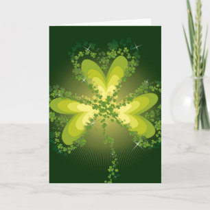 Saint Patrick's Day Lucky Clovers Shamrock Irish Card