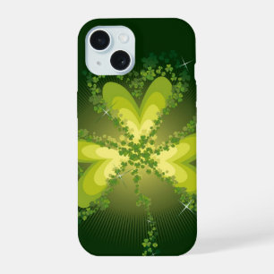 Saint Patrick's Day Magic Green Shamrock Clover iPhone 15 Case