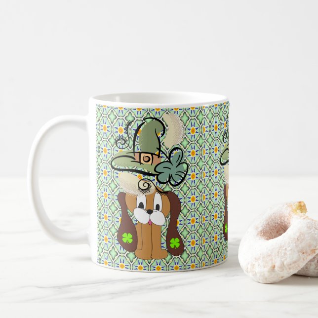 Saint Patrick's Day Mug Dog (With Donut)