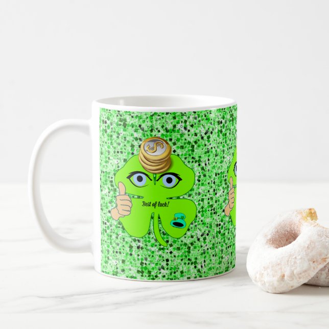 Saint Patrick's Day Mug Shamrock (With Donut)