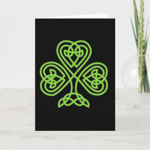 Saint Patrick's Day Notecard~Celtic Shamrock Card