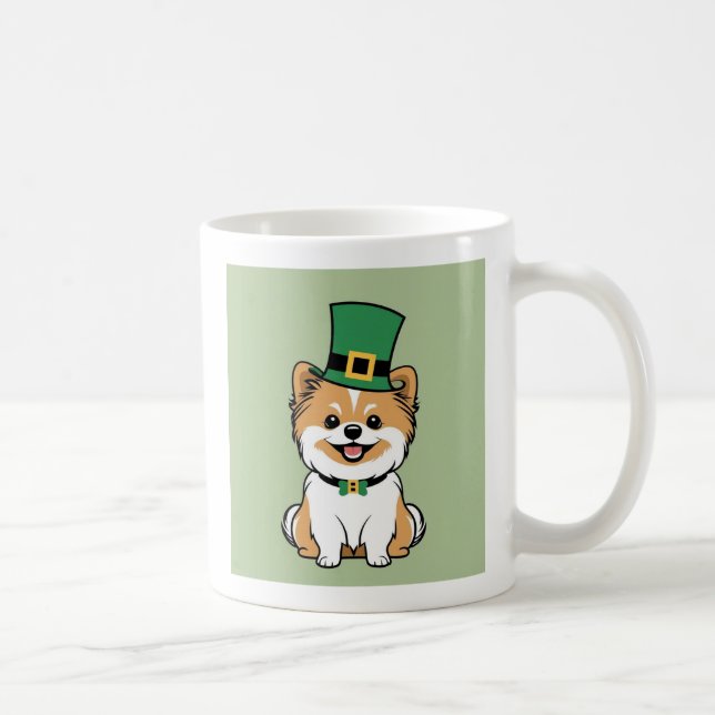 Saint Patrick's Day Pomeranian Mug (Right)