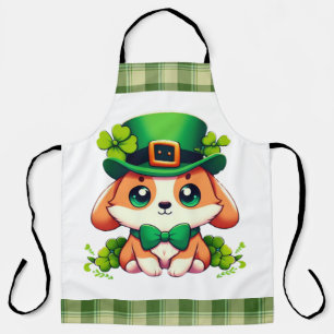 Saint Patricks' Day puppy  Apron