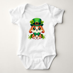 Saint Patricks' Day puppy Baby Bodysuit