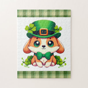 Saint Patricks' Day puppy  Jigsaw Puzzle